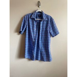 Saddlebred men's plaid collar button down shirt